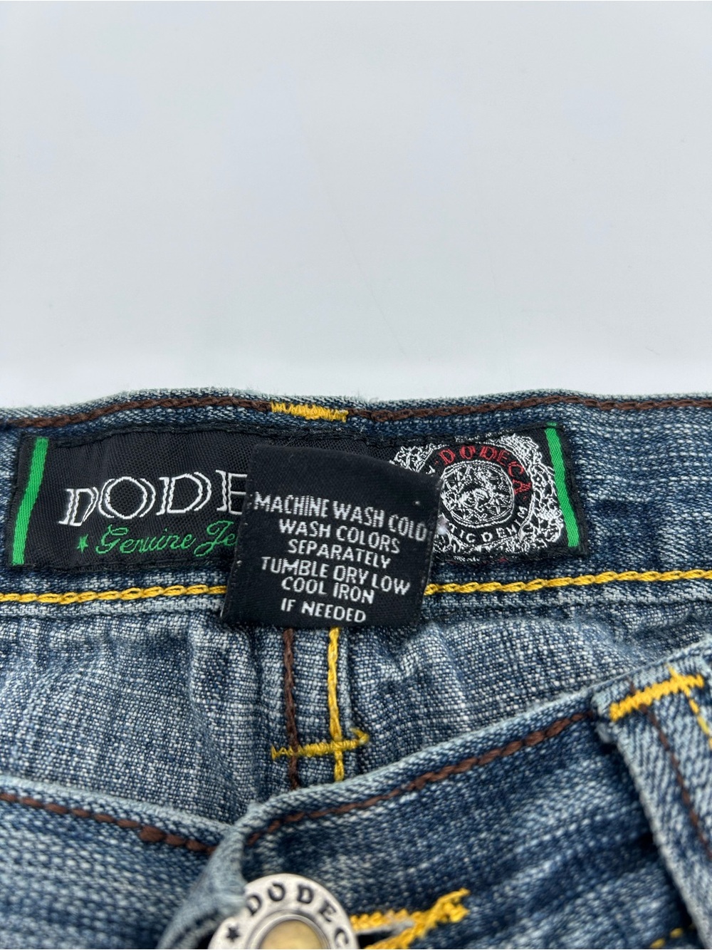 Dodeca Distressed Embroidered Men’s Denim Jean Shorts 32 - Picture 8 of 10